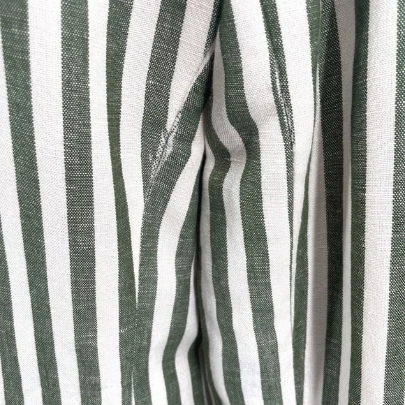 L'AGENCE Scout Striped Blazer, Olive/Cream, Size 8 - Picture 10 of 13